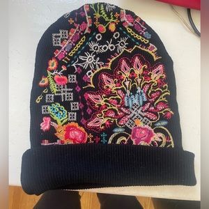 Embroided oversize Johnny Was beanie